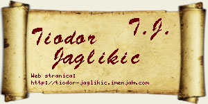 Tiodor Jaglikić vizit kartica